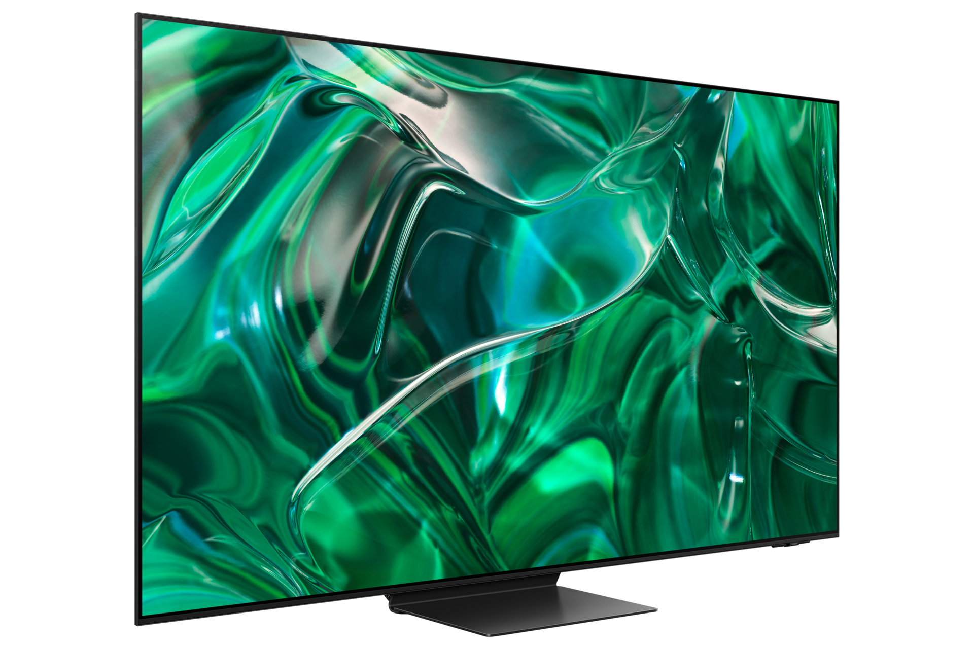 Телевизор Samsung 77'' OLED 4K S95C 2023 QE77S95CAUXRU Черный титан фото под углом слева