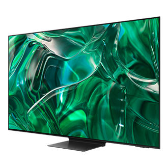Телевизор Samsung 77'' OLED 4K S95C 2023 QE77S95CAUXRU Черный титан фото под углом справа