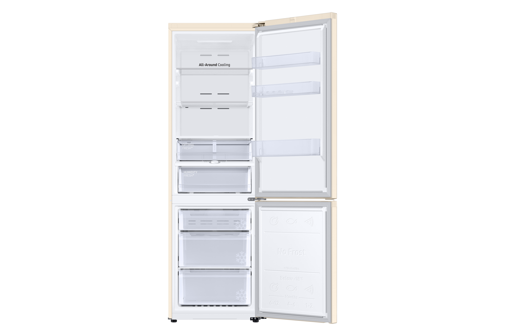 front-open Beige Wood