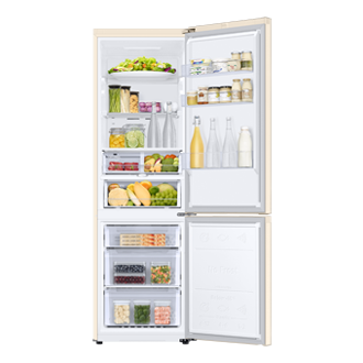 front-open-with-food Beige Wood