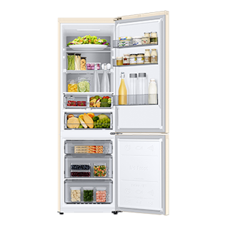 front-open-with-food Beige Wood