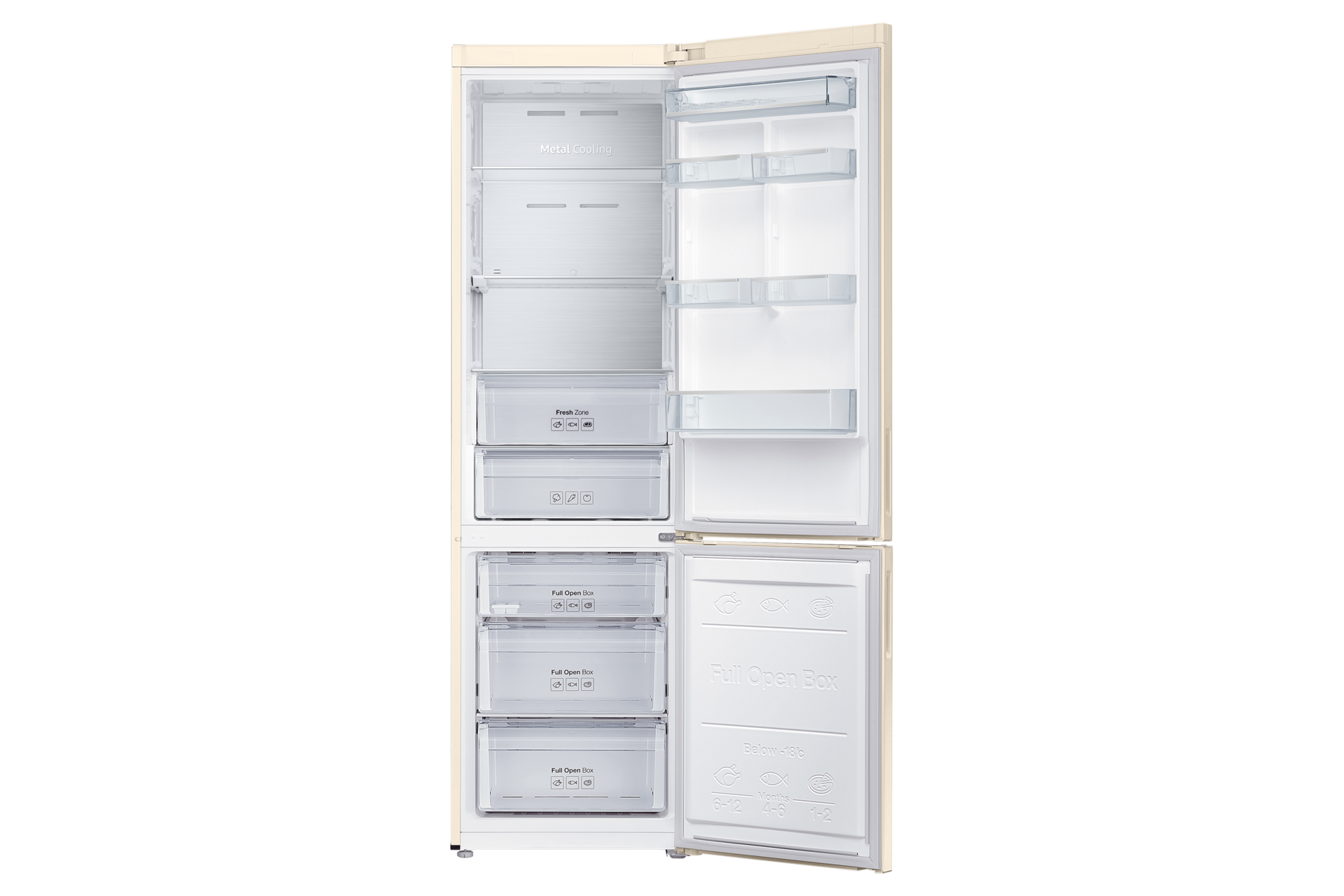 front-open Beige Wood