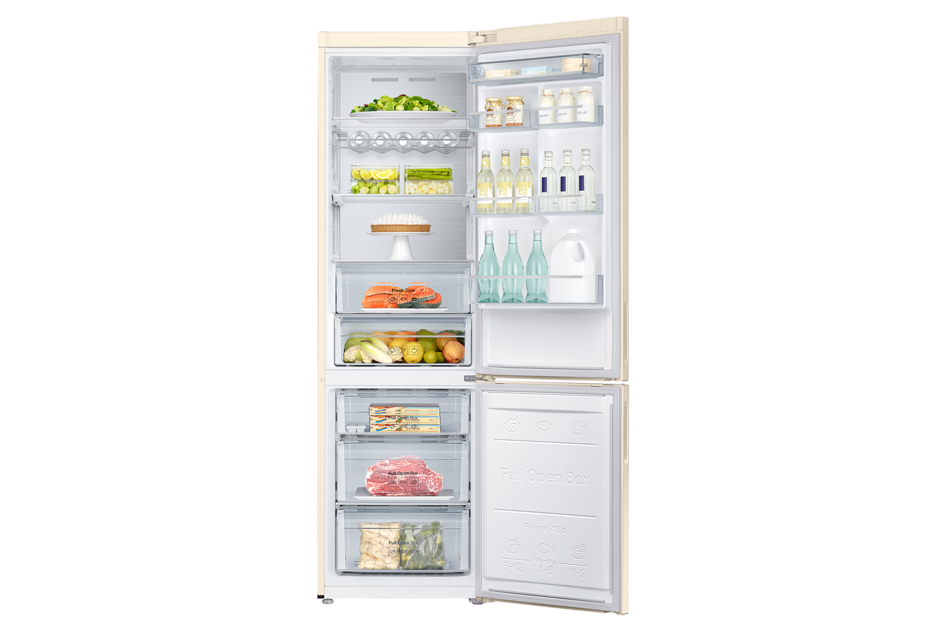 RB37A5291B1/WT Front-Open-With-Food Beige Wood 
