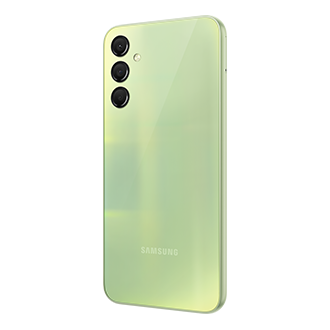 Смартфон Samsung Galaxy A24 SM-A245FLGUSER зеленый фото сзади под углом справа