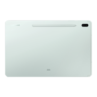 Планшет Samsung Galaxy Tab S7 FE WIFI SM-T733NLGESER зеленый фото с s-pen горизонтально сзади