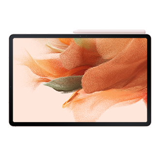 Планшет Samsung Galaxy Tab S7 FE WIFI SM-T733NLIESER розовый фото с s-pen горизонтально спереди