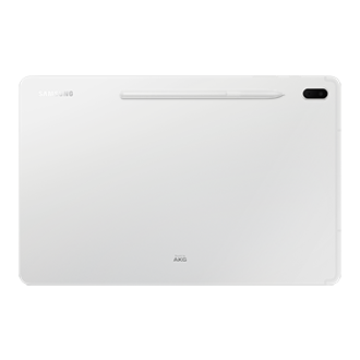 Планшет Samsung Galaxy Tab S7 FE WIFI SM-T733NZSESER серебряный фото с s-pen горизонтально сзади