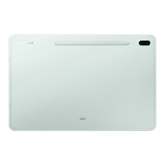 Планшет Samsung Galaxy Tab S7 FE LTE SM-T735NLGESER зеленый фото с s-pen горизонтально сзади