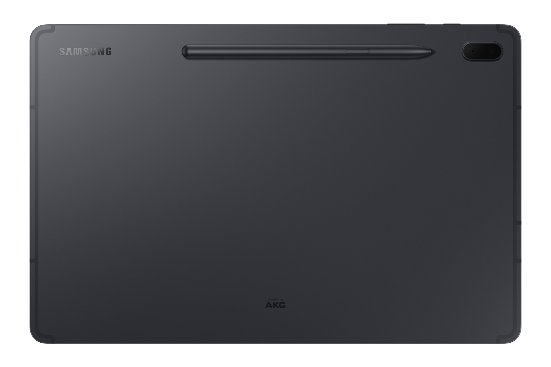 Планшет Samsung Galaxy Tab S7 FE LTE SM-T735NZKASER черный фото с s-pen горизонтально сзади