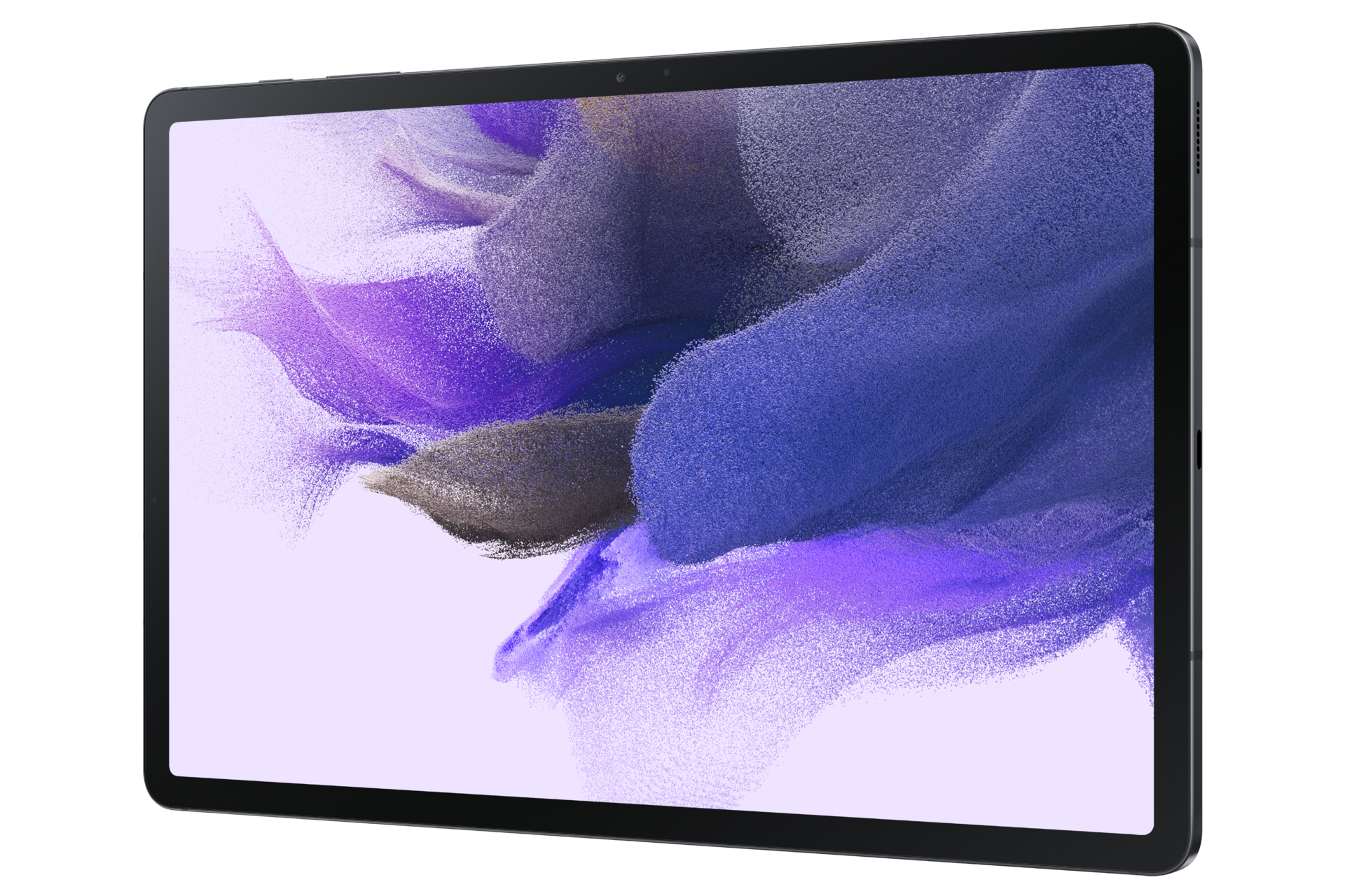 Планшет Samsung Galaxy Tab S7 FE LTE SM-T735NZKASER черный фото горизонтально под углом справа
