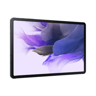 Планшет Samsung Galaxy Tab S7 FE LTE SM-T735NZKASER черный фото горизонтально под углом слева