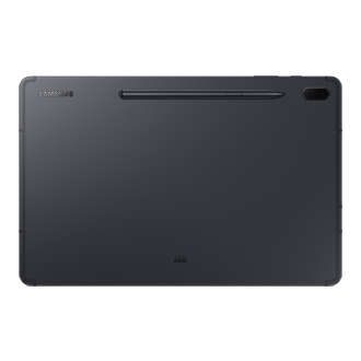 Планшет Samsung Galaxy Tab S7 FE LTE SM-T735NZKESER черный фото с s-pen горизонтально сзади