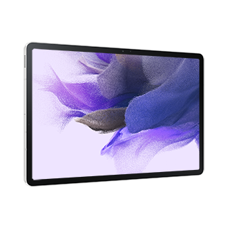 Планшет Samsung Galaxy Tab S7 FE LTE SSM-T735NZSASER серебряный фото горизонтально под углом слева