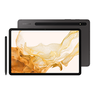 Планшет Samsung Galaxy Tab S8 Wi-Fi SM-X700NZAASER Графит фото горизонтально спереди и сзади