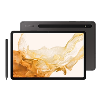 Планшет Samsung Galaxy Tab S8 Wi-Fi SM-X700NZABSER Графит фото горизонтально спереди и сзади