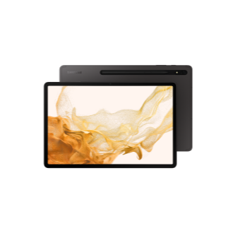 Планшет Samsung Galaxy Tab S8+ LTE SM-X806BZAASER Графит фото горизонтально спереди и сзади