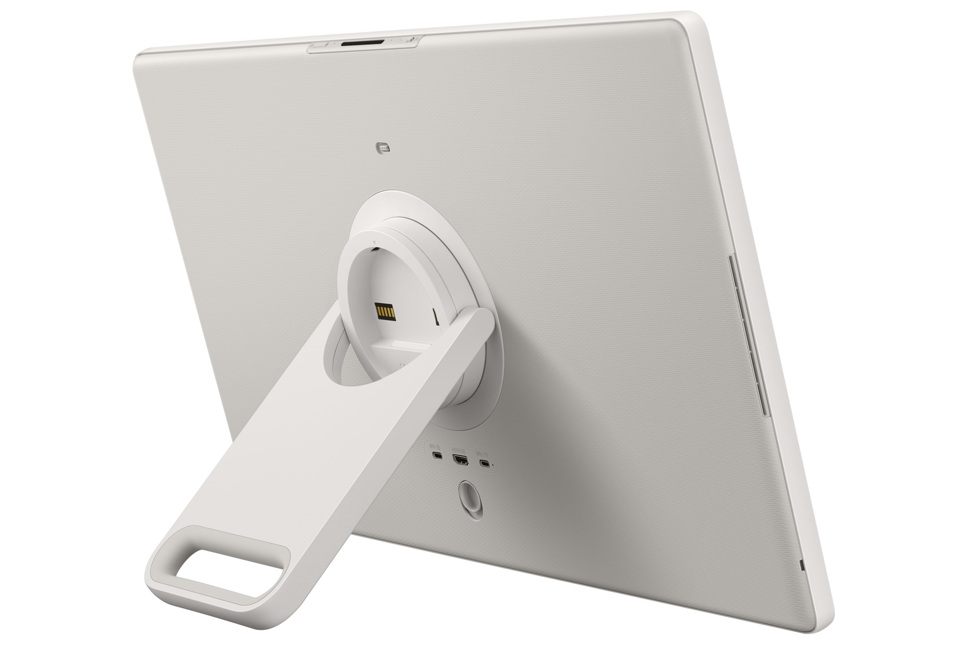27" The Movingstyle LSM7F QHD Touch Interaction Movable Screen (2025) Back-R-Pers-Kick-Stand White The Movingstyle
