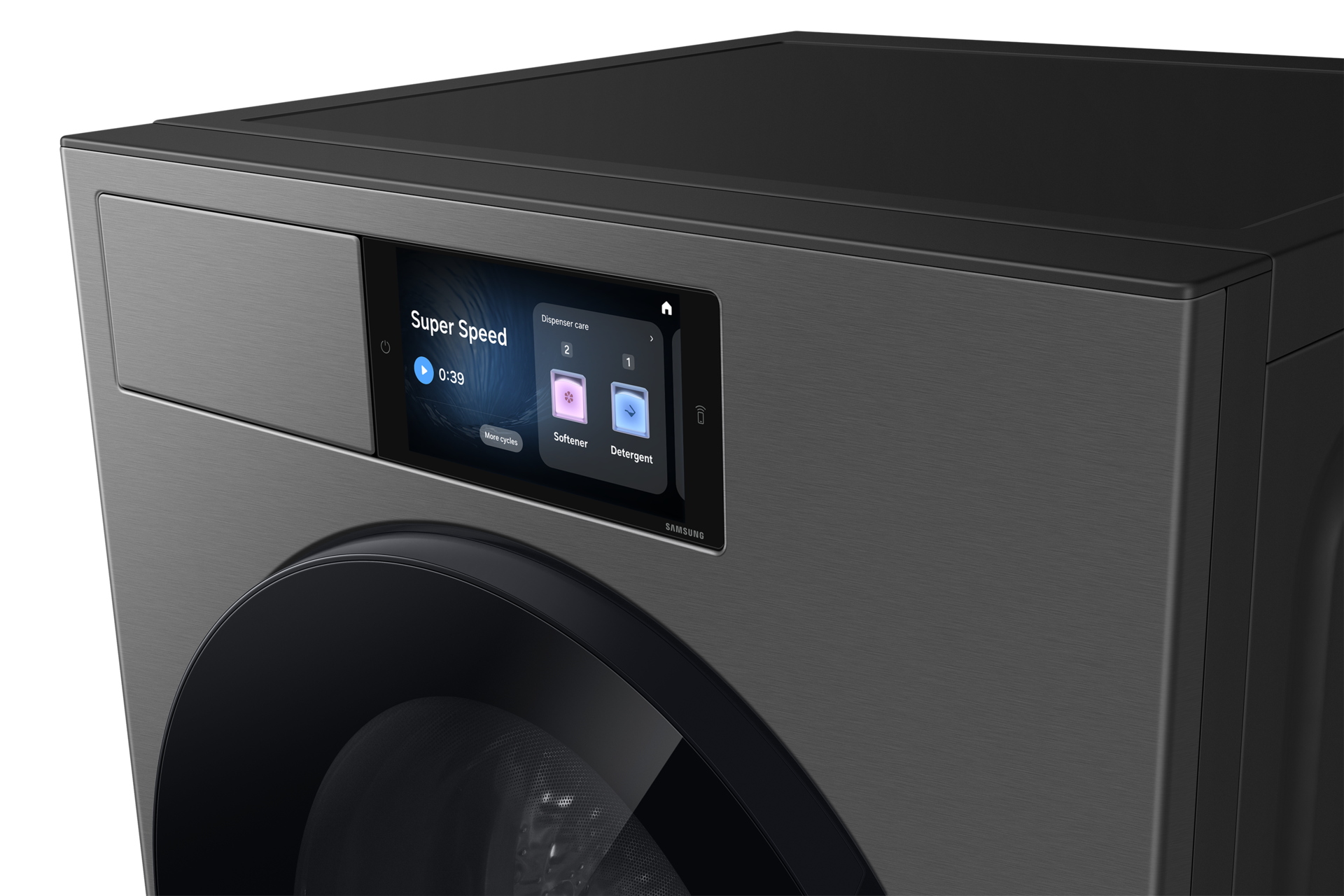 Front loading Washer Smart Screen and On Device Bixby 11kg_WF90H11C4SLP Panel-Control Gray 