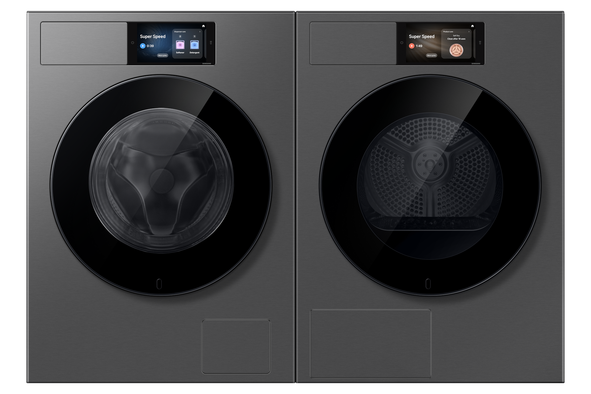 Front loading Washer Smart Screen and On Device Bixby 11kg_WF90H11C4SLP Front-Pair Gray 