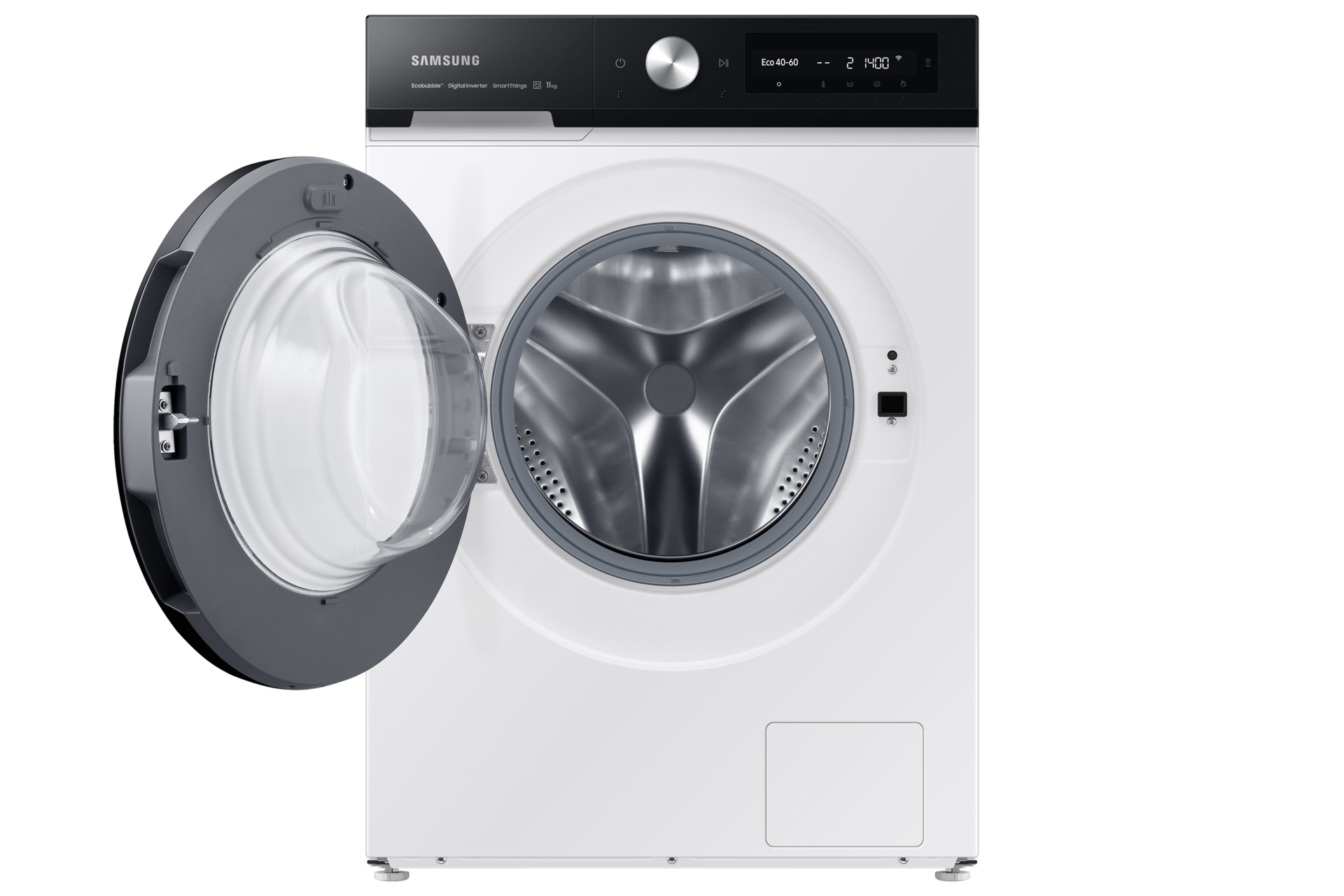 Стиральная машина Samsung  WW5300B c Eco Bubble™ фото спереди с открытой дверцей