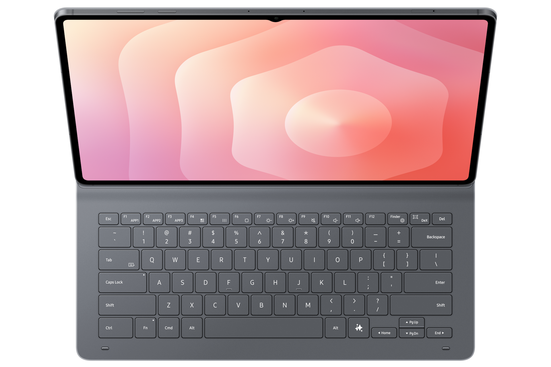 غطاء Book Cover Keyboard نحيف للجهاز اللوحي جالاكسي تاب اس 11 الترا بلون أسود من زاوية ديناميكية4