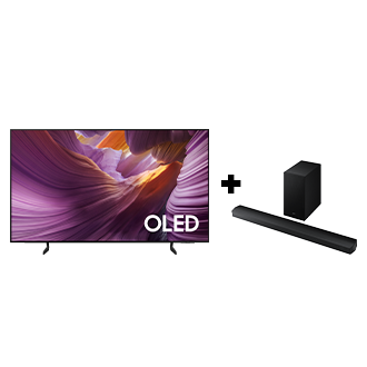 65 OLED S85F 4K Samsung Vision AI Smart TV 2025 and B-series Soundbar HW-B750F 5.1 2025 Phantom Black