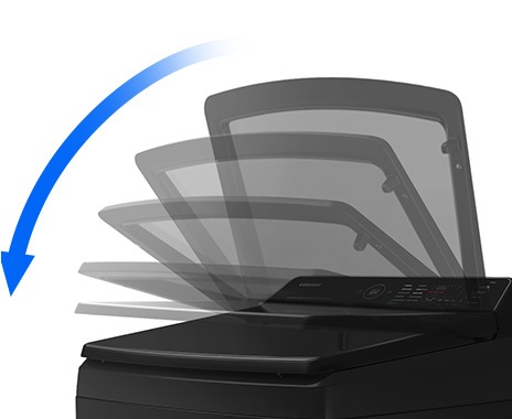 بينما يتم إغلاق باب WA5000C، يقلل الغطاء السرعة تدريجياً ويغلق برفق دون ضوضاء.