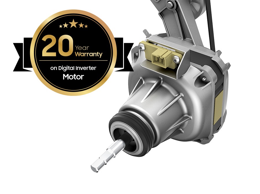 يحتوي محرك المجفف على ضمان لمدة 20 عامًا على محرك العكس الرقمي.