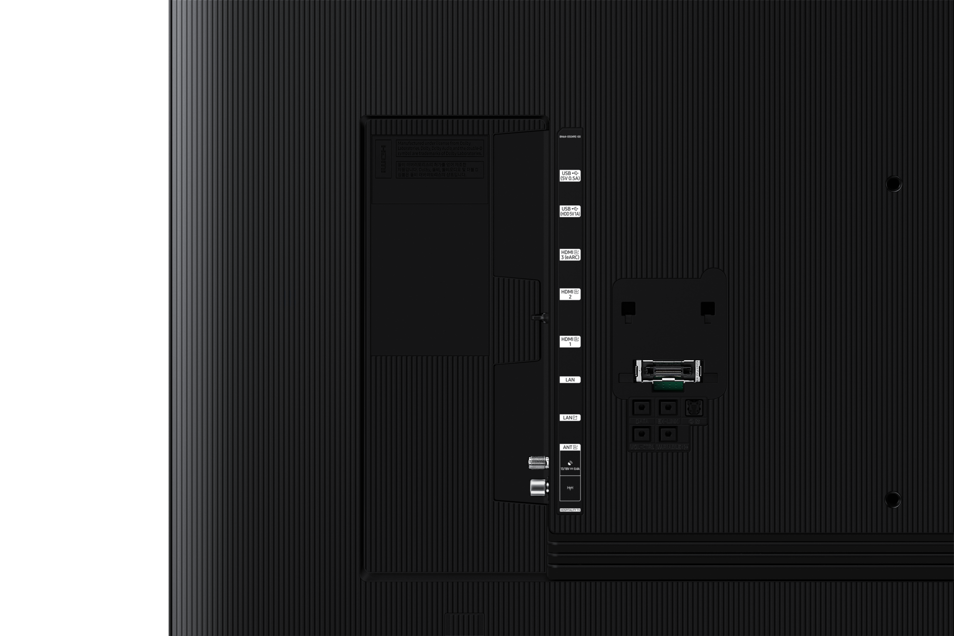 {Screen Size} Hotel TV HU8000F UHD 4K Back-Detail Gray 