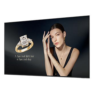 115" UHD Signage QHFX R-Perspective Black 