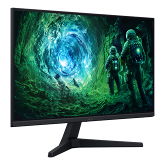 شاشة ألعاب Odyssey G5 مقاس 27 بوصة بدقة QHD طراز G53F بمعدل تحديث 200 هرتز - منظور الجانب الأيسر - أسود 