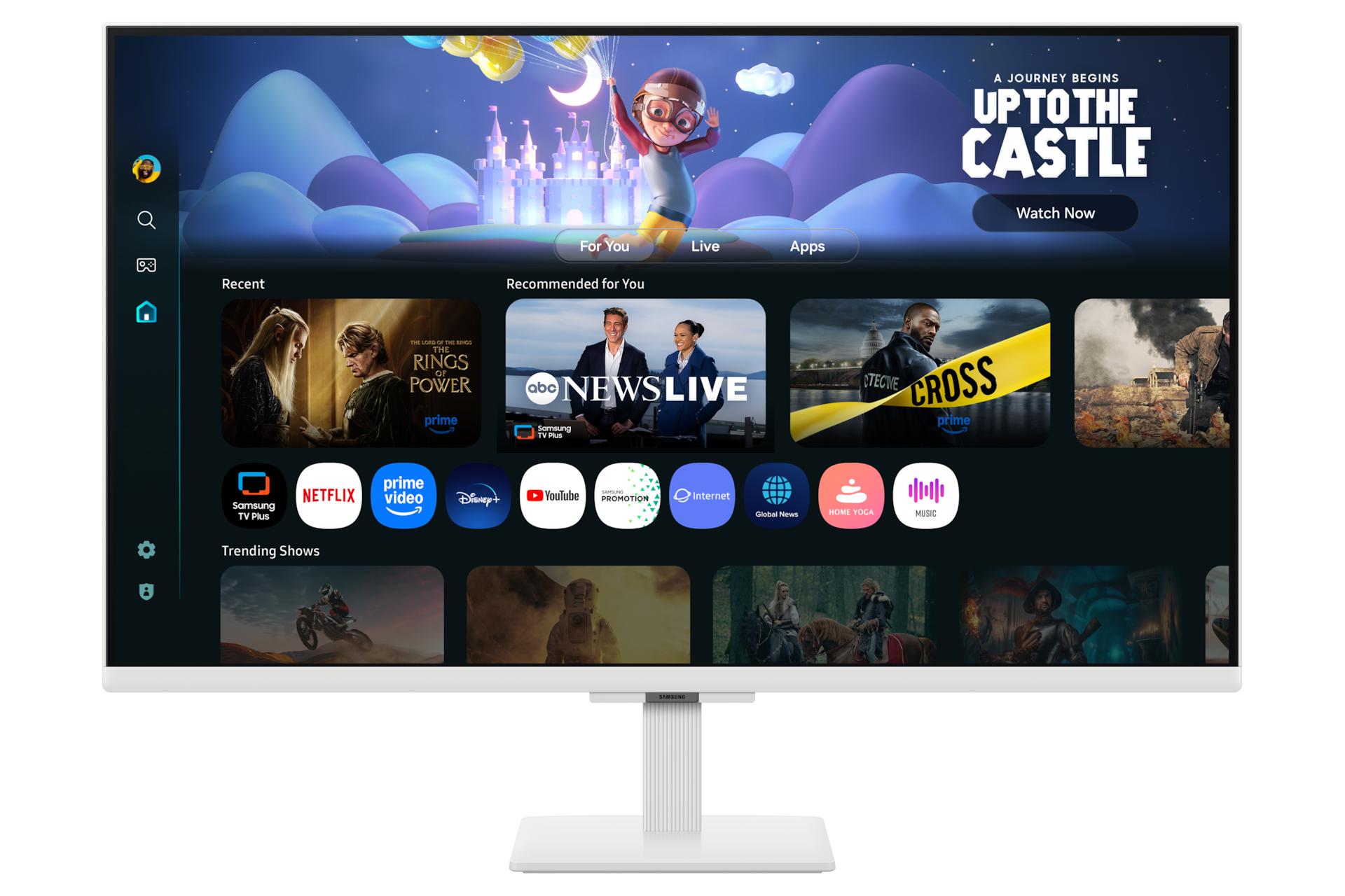 27"/32" Smart Monitor M5 M50F FHD (Black) Front2 White 