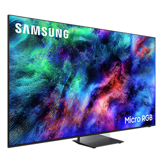 تلفزيون ذكي بتقنية مايكرو آر جي بي طراز R95H مقاس {size} بوصة بدقة 4K معزز بتقنية Samsung Vision AI (إصدار 2026) بلون أسود من منظور أيسر2 