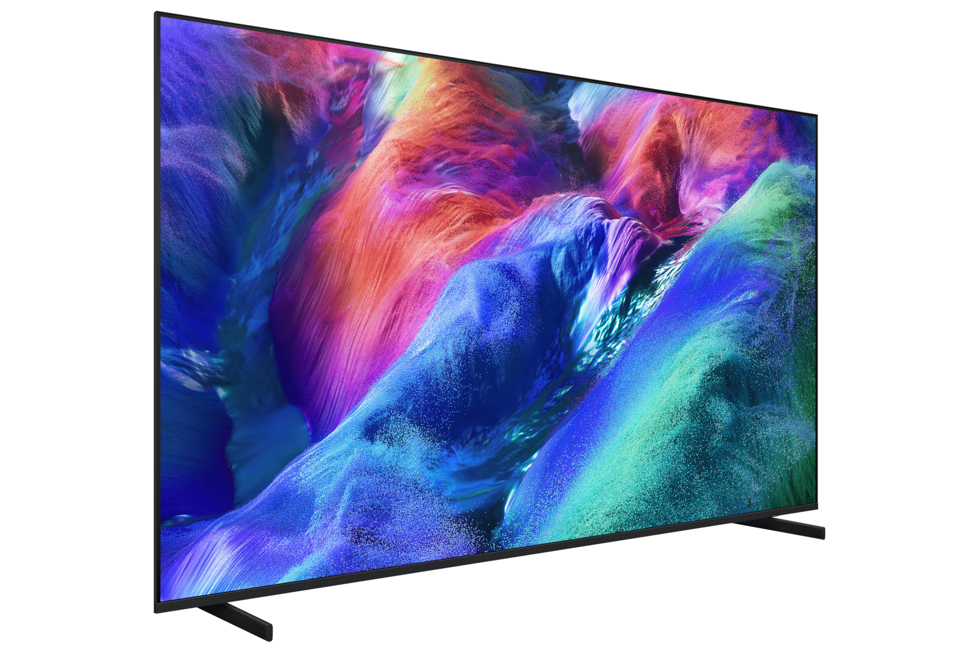 تلفزيون ذكي بتقنية مايكرو آر جي بي طراز R85H مقاس {size} بوصة بدقة 4K معزز بتقنية Samsung Vision AI (إصدار 2026) بلون أسود تيتانيوم من منظور أيسر