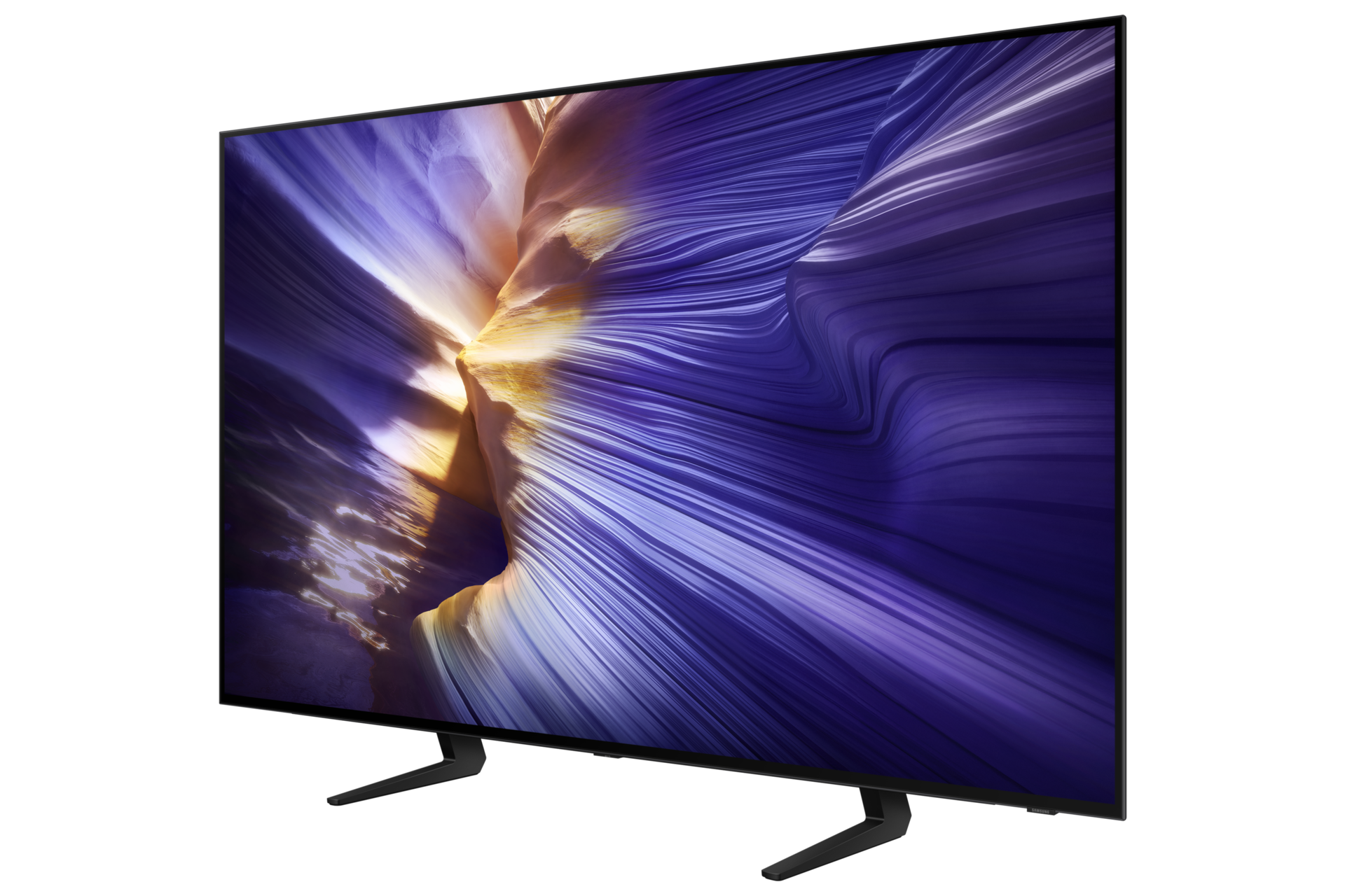 جهاز Smart TV مقاس 48 بوصة من النوع OLED طراز S90F يدعم دقة 4K وخاصية Samsung Vision AI (إنتاج 2025) - بمنظور أيمن 1 أسود 