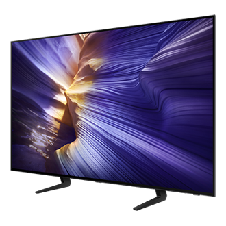 جهاز Smart TV مقاس 48 بوصة من النوع OLED طراز S90F يدعم دقة 4K وخاصية Samsung Vision AI (إنتاج 2025) - بمنظور أيمن 1 أسود 