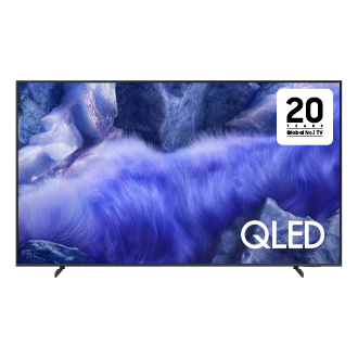 {inch}" QLED QEF1 4K Samsung Vision AI Smart TV (2025) Front Titanium Gray 