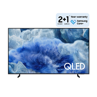 {inch}" QLED Q8F 4K Samsung Vision AI Smart TV (2025) Front Black 