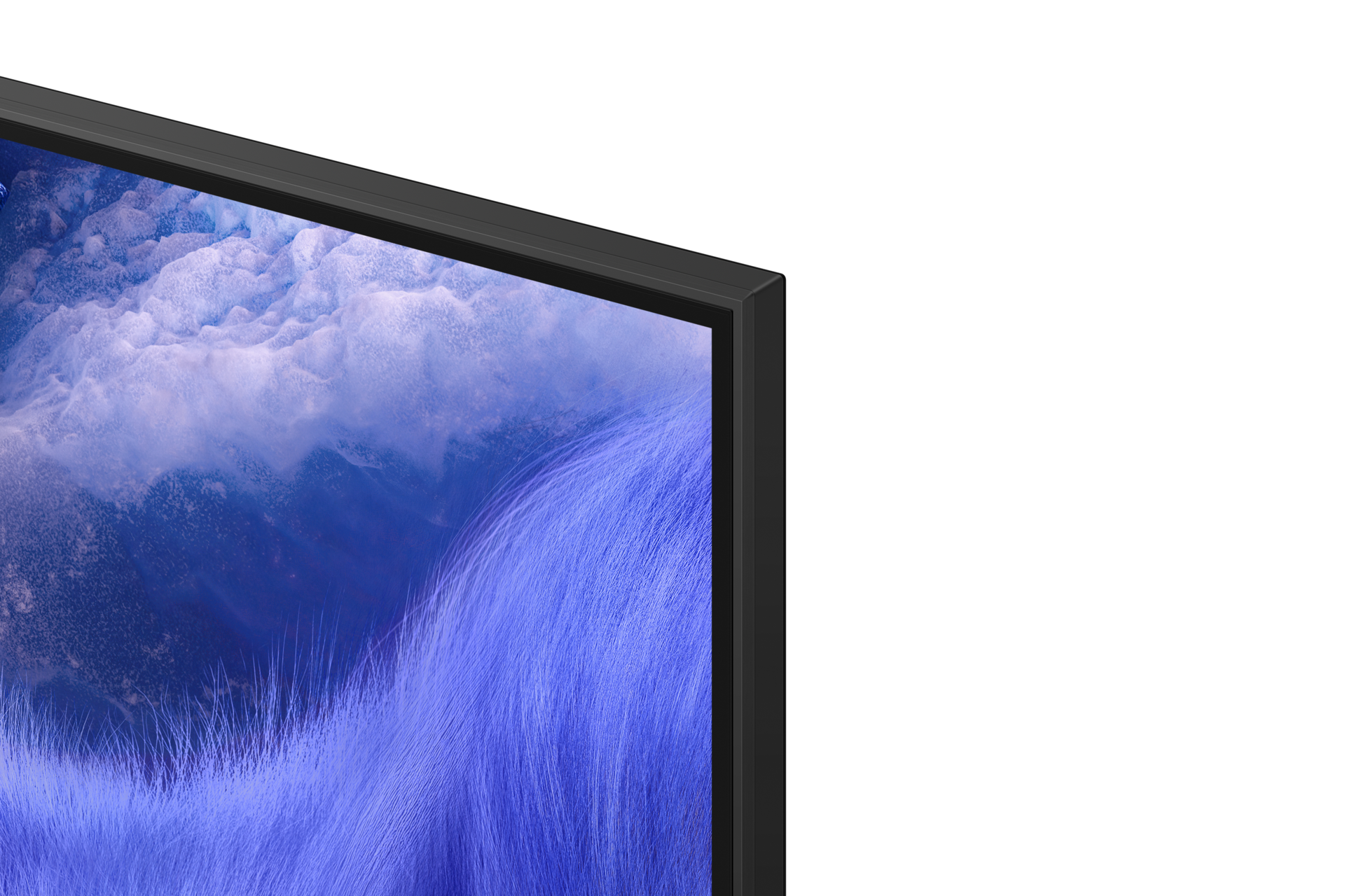 تلفزيون ذكي QLED QEF1 مقاس 85 بوصة بدقة 4K معزز بتقنية Samsung Vision AI (إصدار عام 2025) بلون رمادي تيتانيوم مع إظهار التفاصيل 
