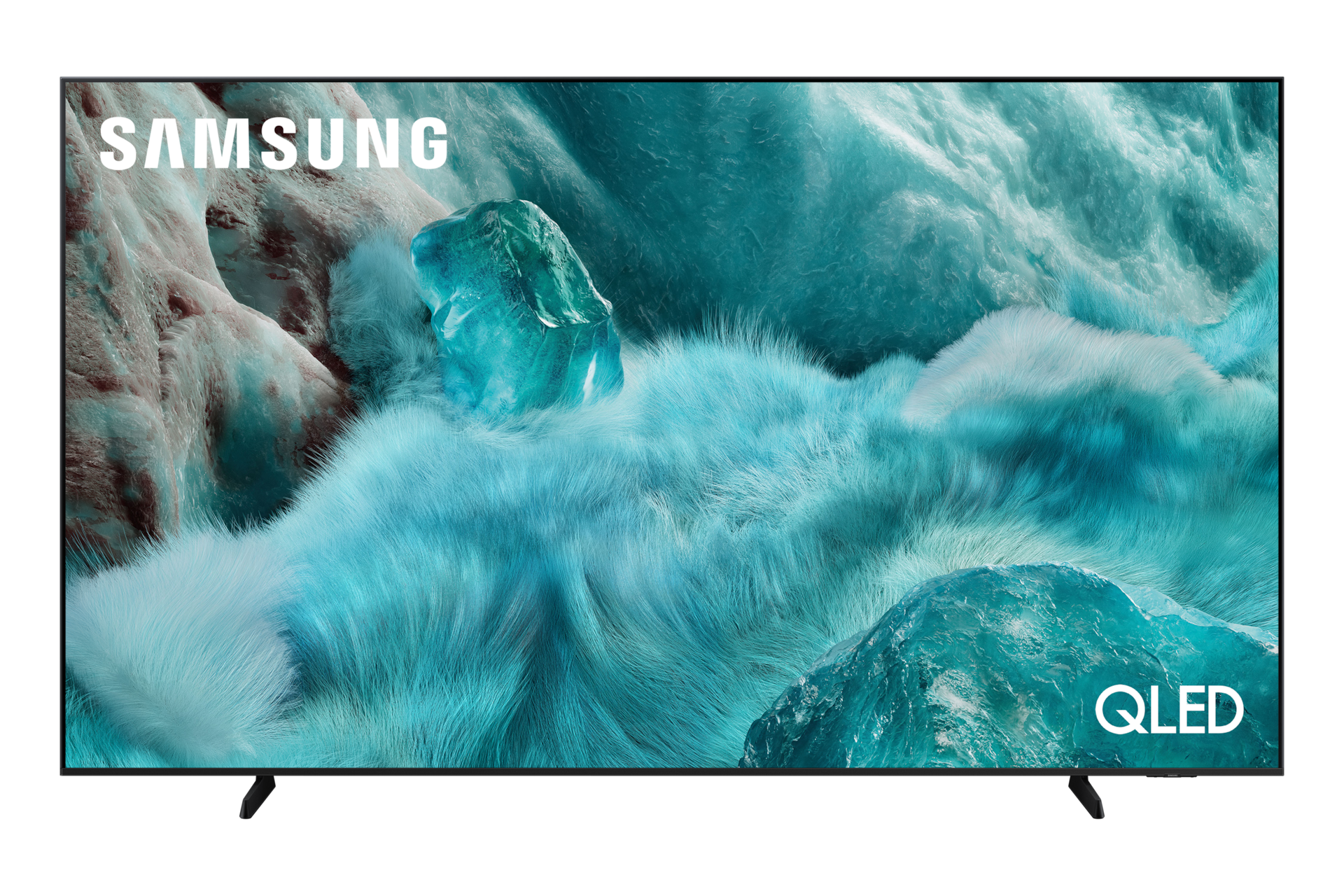 {inch}" QLED Q7F 4K Samsung Vision AI Smart TV (2025) Front2 Black 