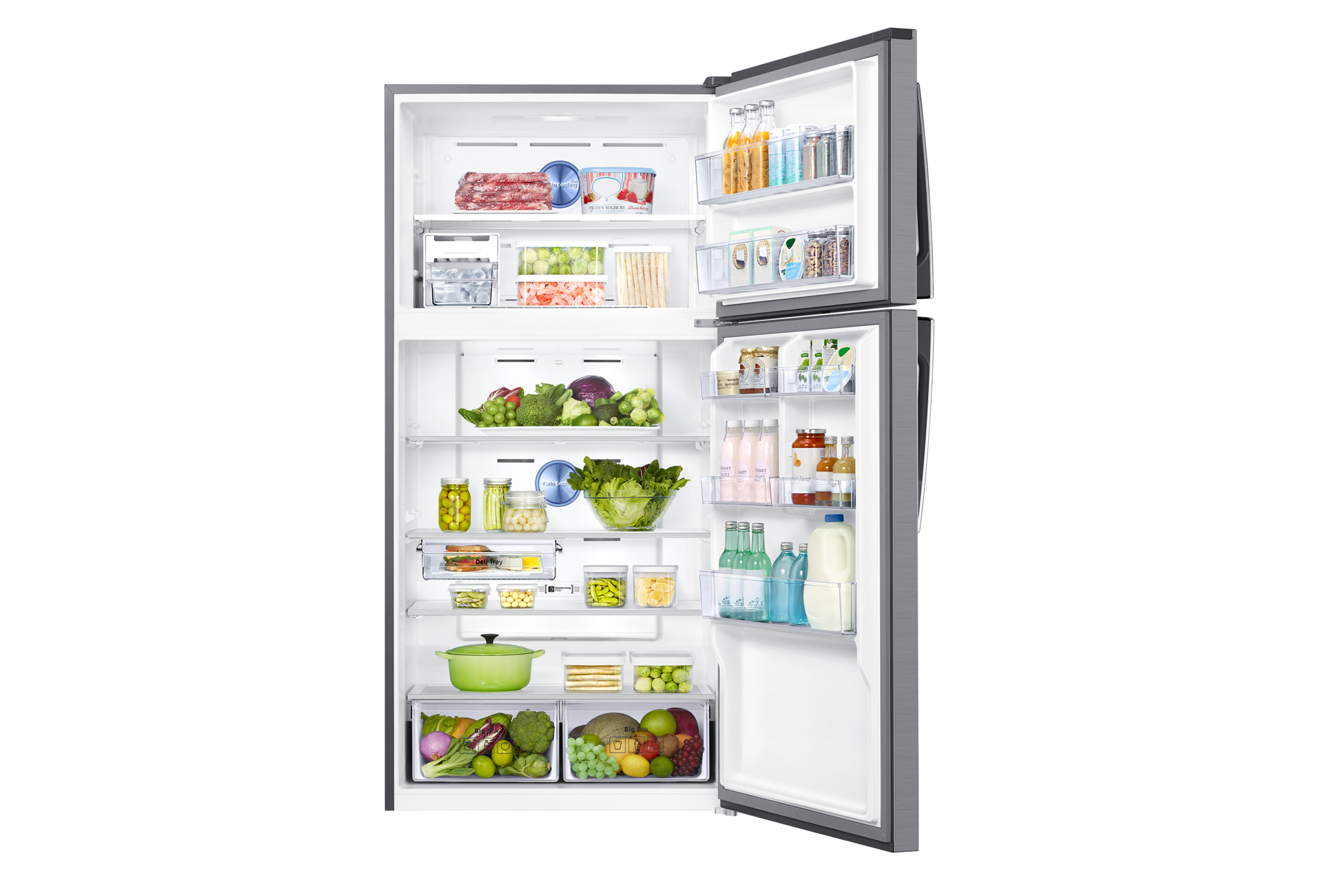 RT7000K Top Freezer with  Twin Cooling Plus™, 580L Front-Open-With-Food Silver 