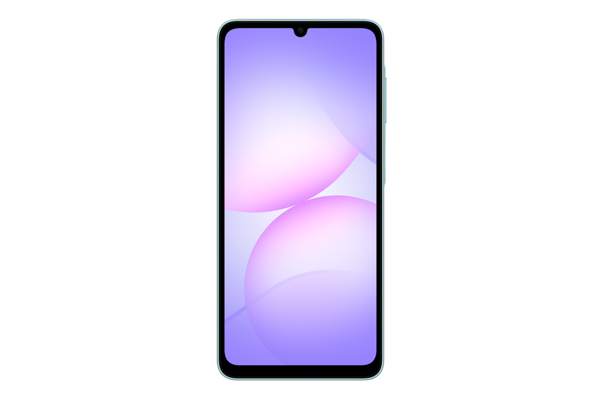 هاتف Galaxy A07 5G من الأمام 2 باللون الأخضر الفاتح