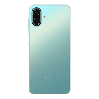 هاتف Galaxy A07 5G من الخلف باللون الأخضر الفاتح