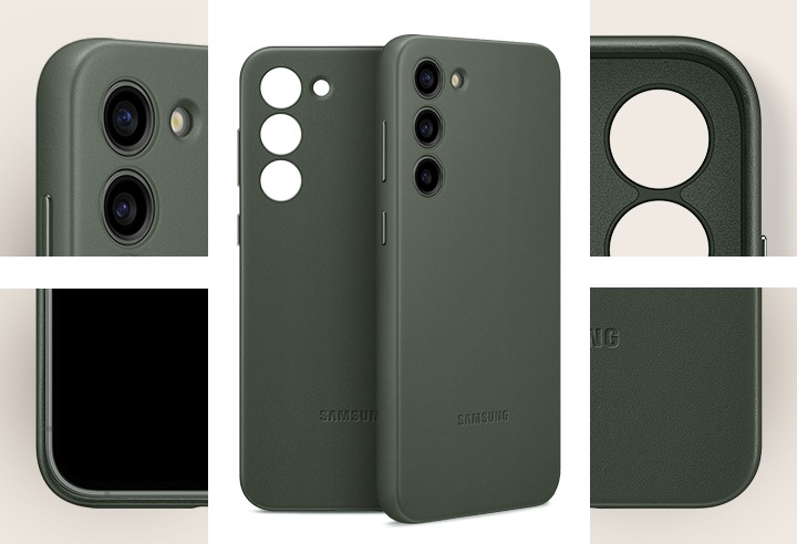Buy Galaxy S23 Plus Leather Case Camel | Samsung KSA