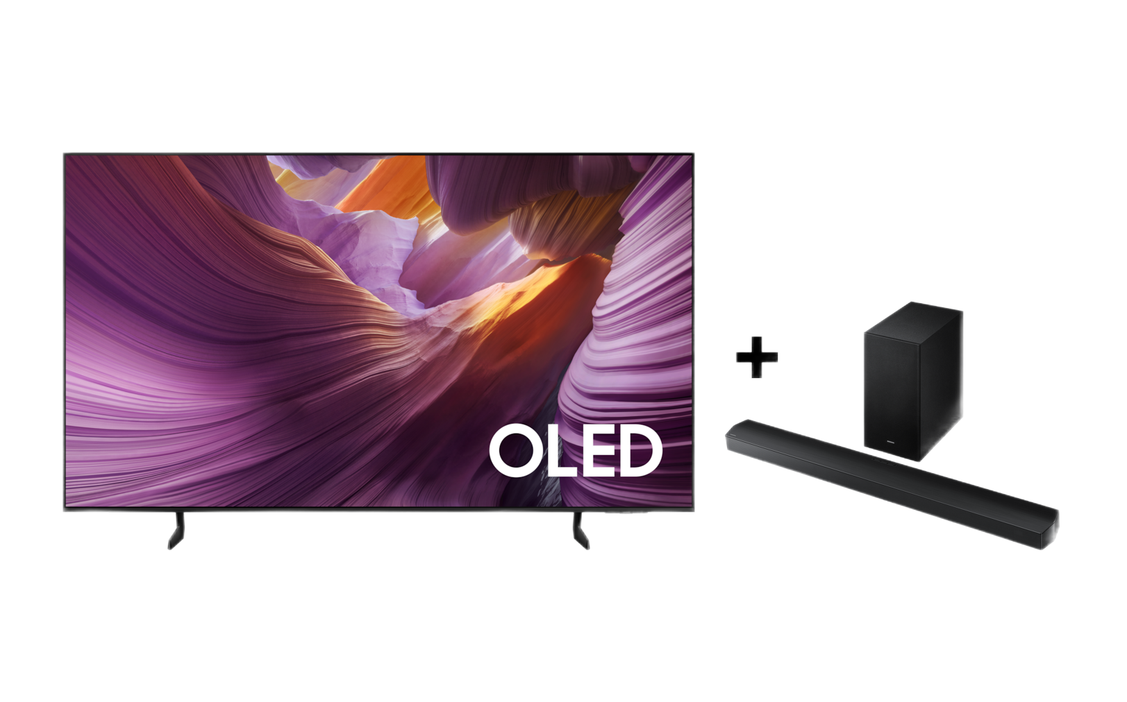65" OLED S85F 4K Vision AI Smart TV and B-series Soundbar 5.1 (2025) Phantom Black