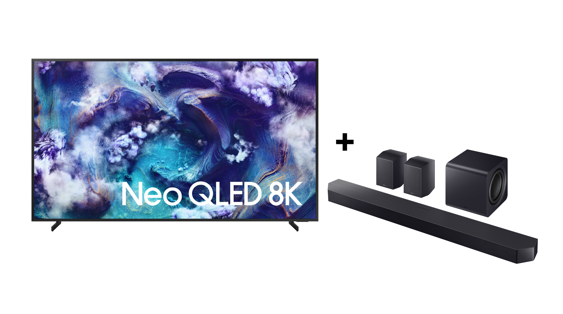 75 Neo QLED QN900F 8K Vision AI Smart TV and HW-Q990F Q-series Soundbar 2025 Black