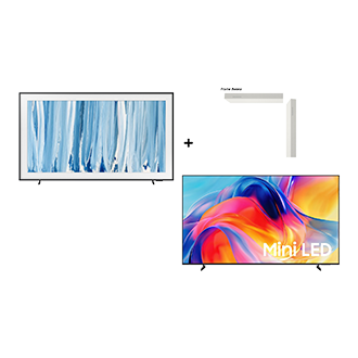 85" The Frame Pro LS03HW + 65" Mini LED M70H + TV Frame Bezel Bundle Black