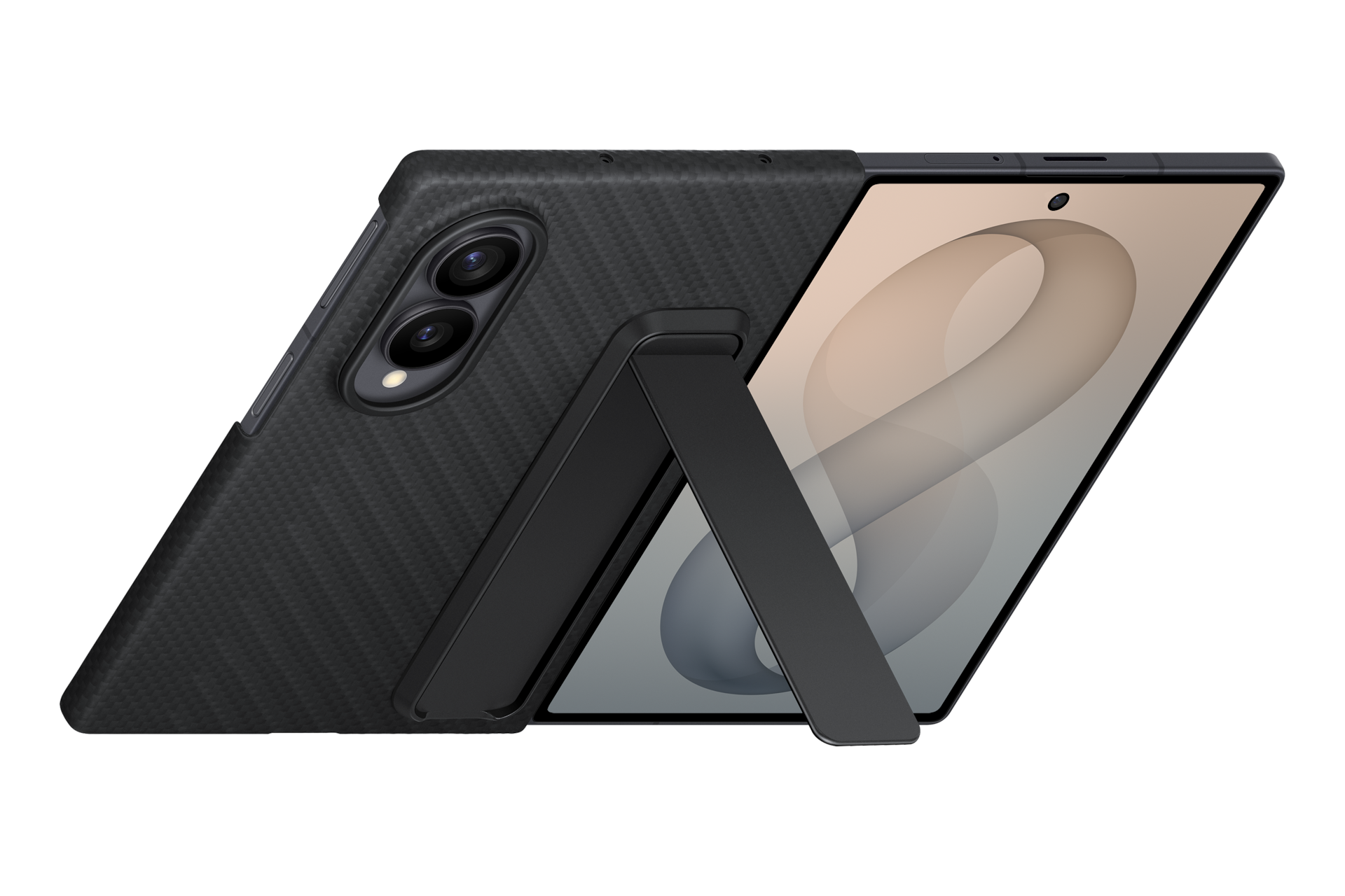 Galaxy Z Fold8 Carbon Standing Case Dynamic Black 