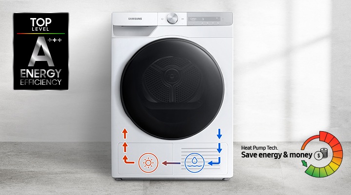 DV7000T Heatpump Dryer Inox Silver 8KG Samsung KSA