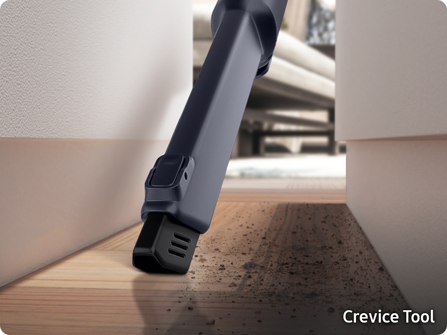 A Jet 65 with the crevice tool cleans a narrow space.